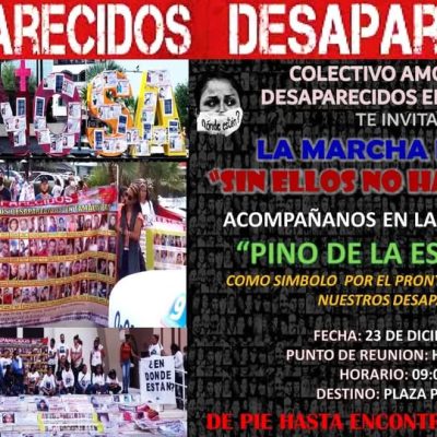 Encenderán familiares de desaparecidos el “Pino de la Esperanza”