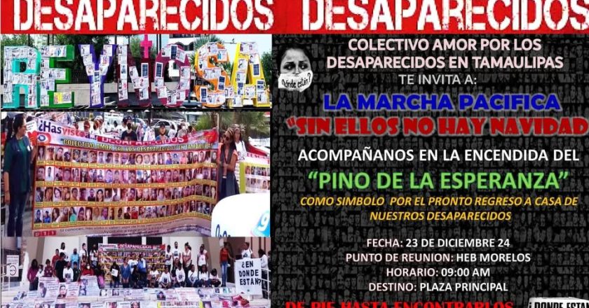 Encenderán familiares de desaparecidos el “Pino de la Esperanza”