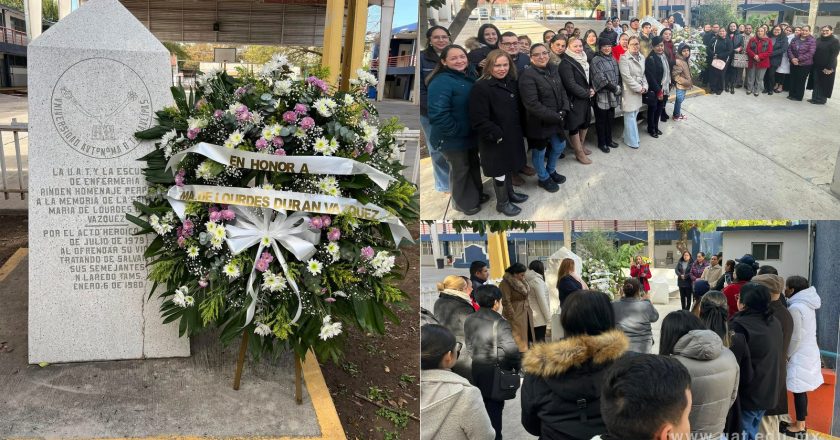 Rinde la UAT en Nuevo Laredo homenaje póstumo a la enfermera María de Lourdes Durán